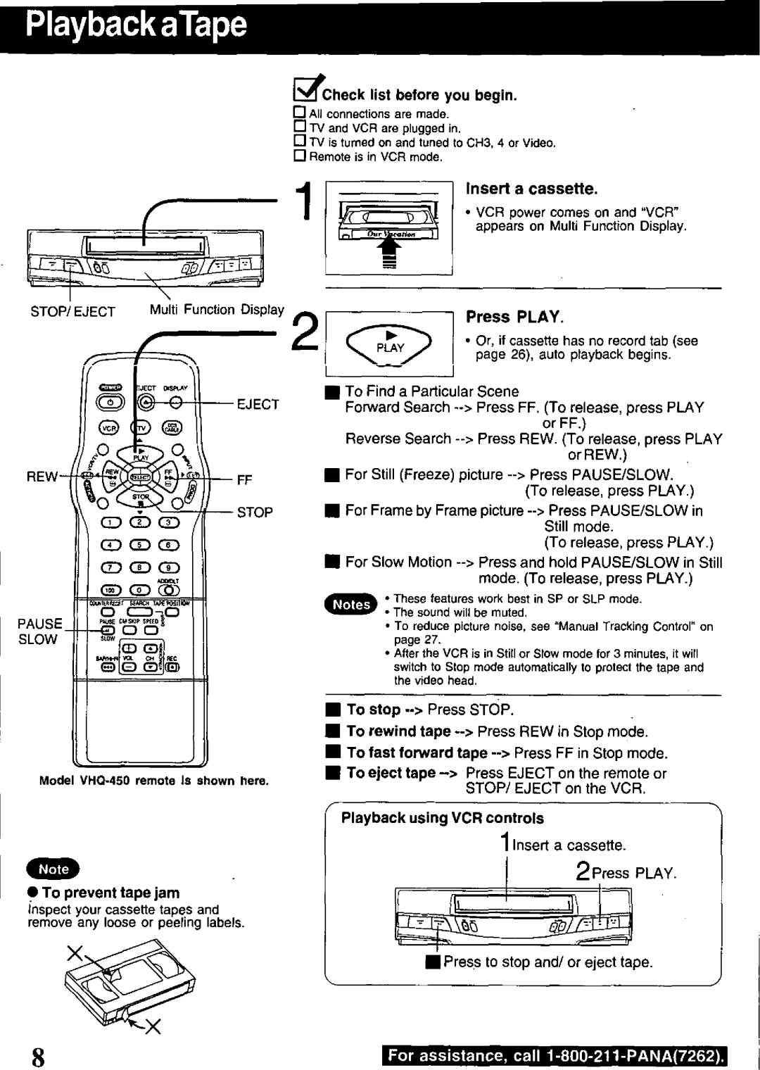 Quasar VHQ-400 manual 