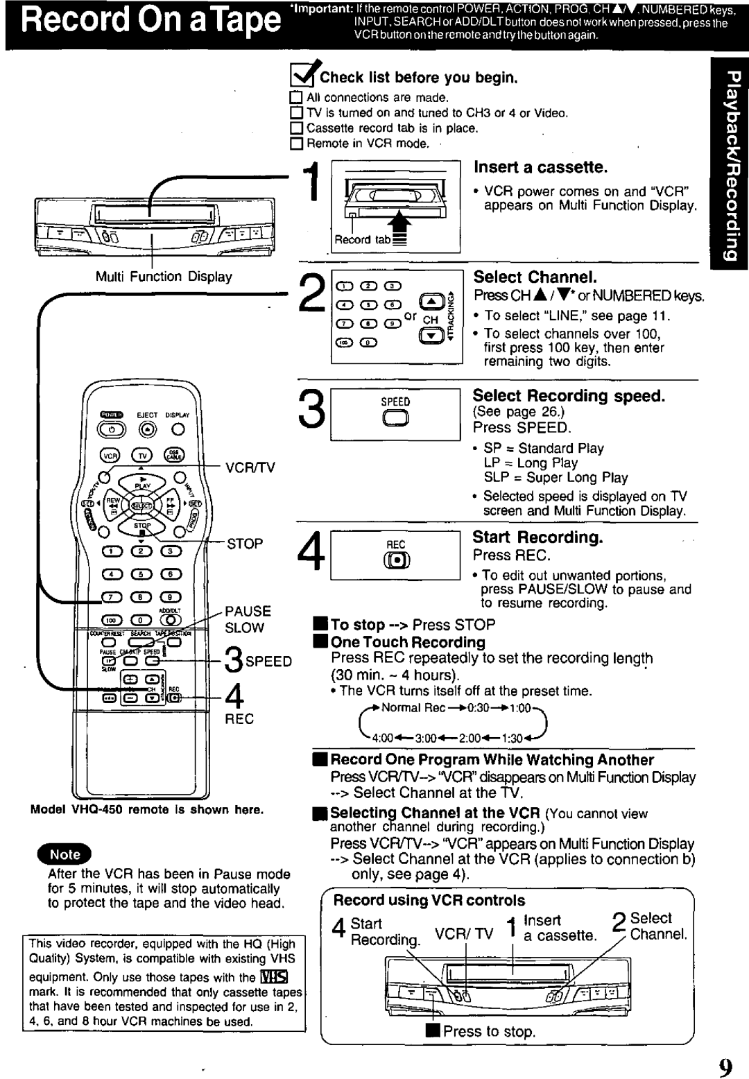 Quasar VHQ-400 manual 