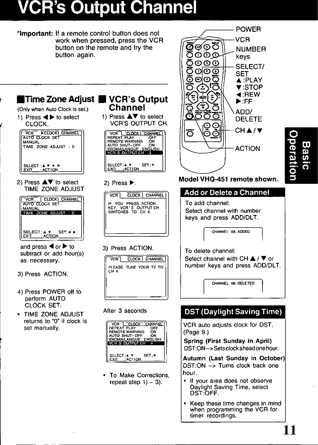 Quasar VHQ-451, VHQ-401 manual 