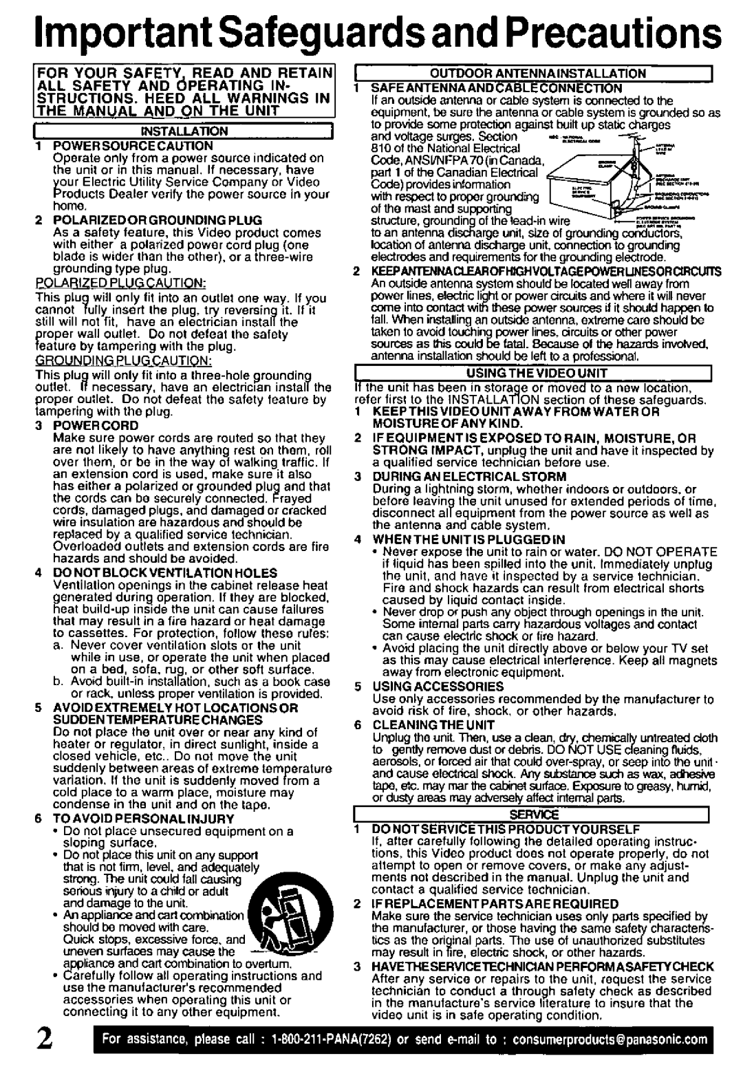 Quasar VHQ-401, VHQ-451 manual 