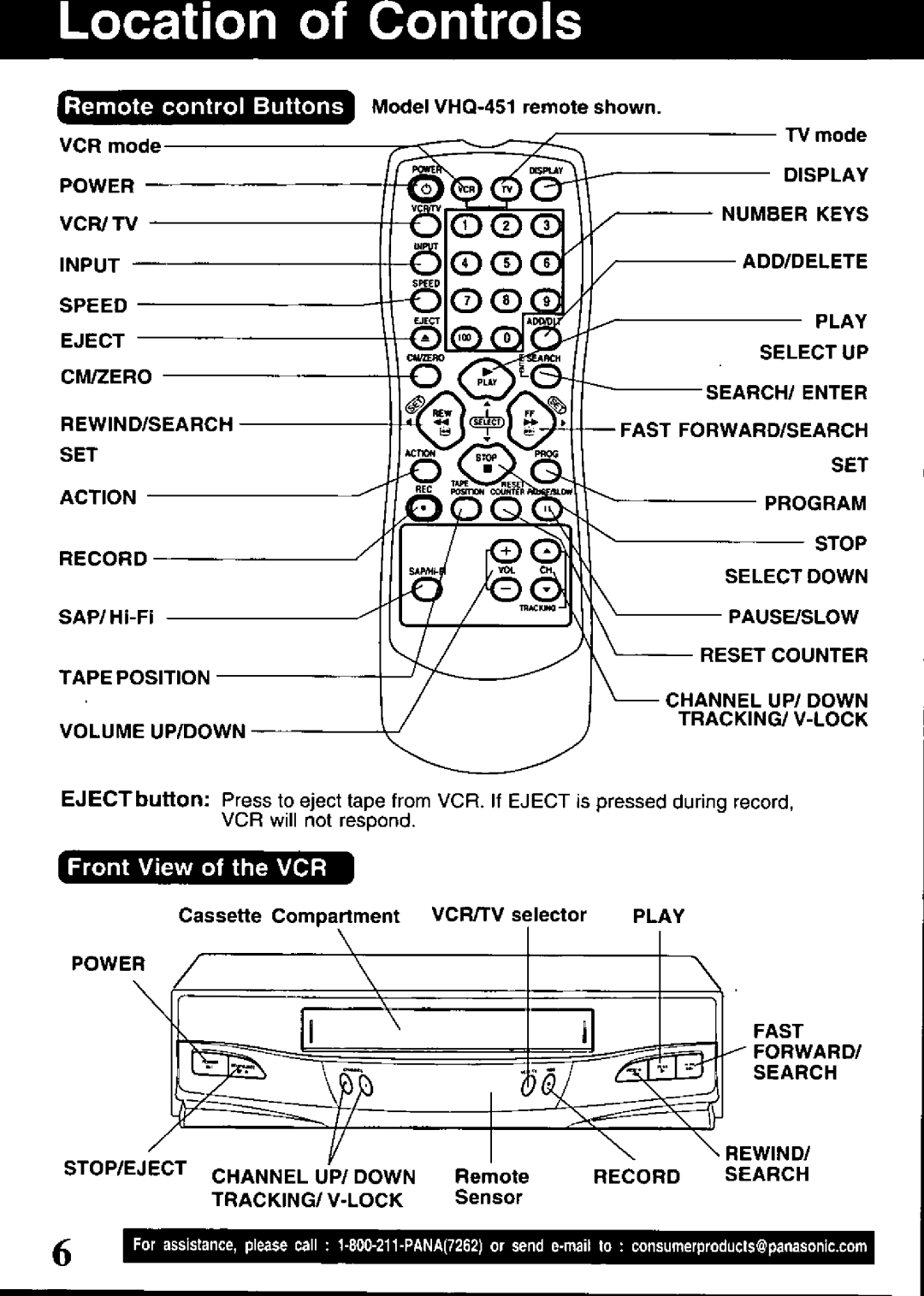 Quasar VHQ-401, VHQ-451 manual 