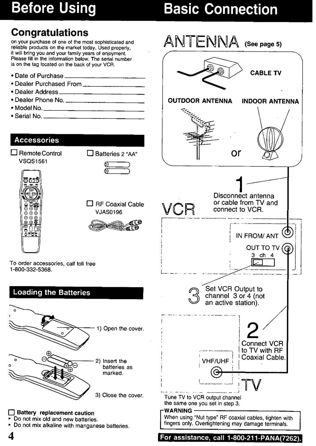 Quasar VHQ-950 manual 