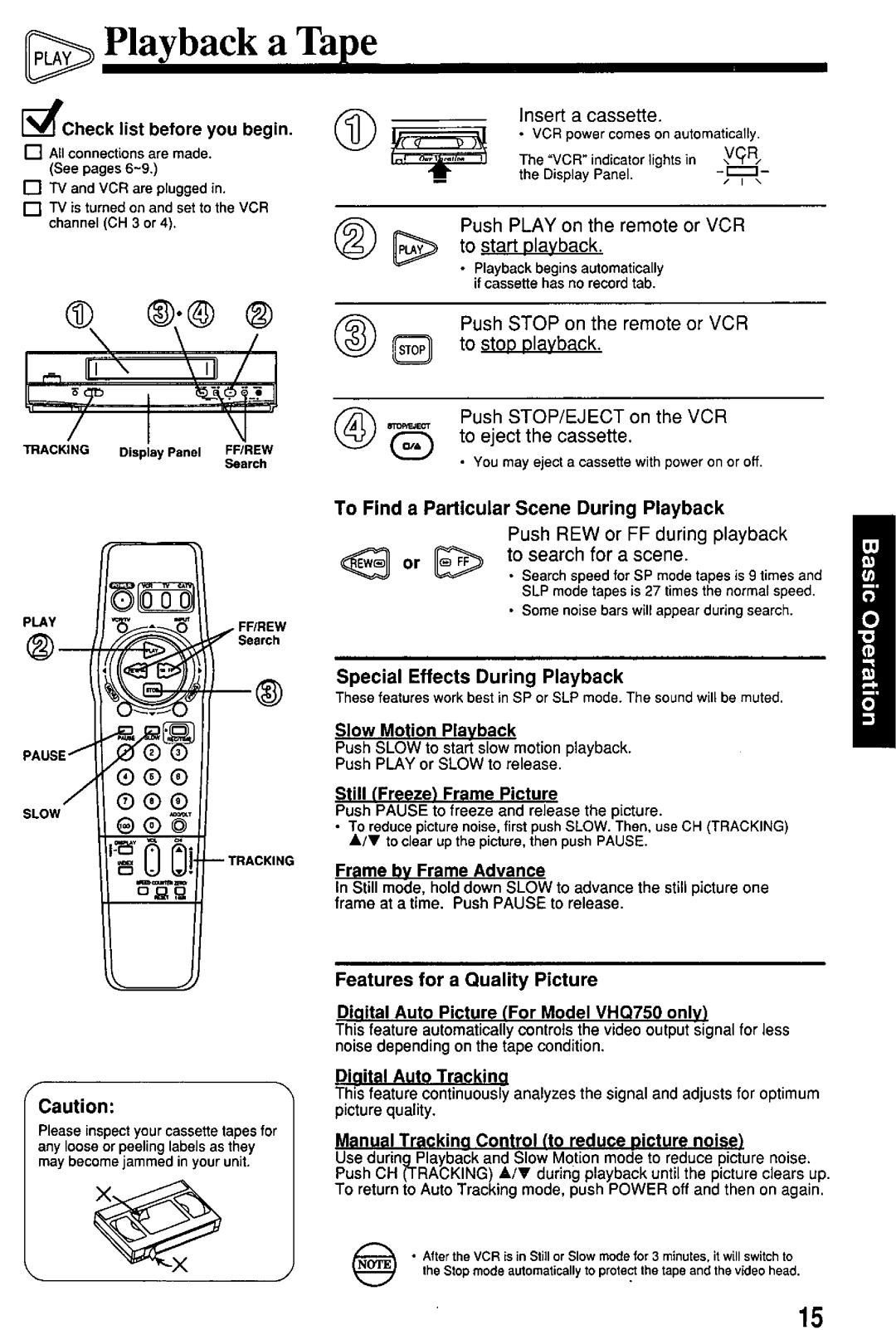 Quasar VHQ730 manual 