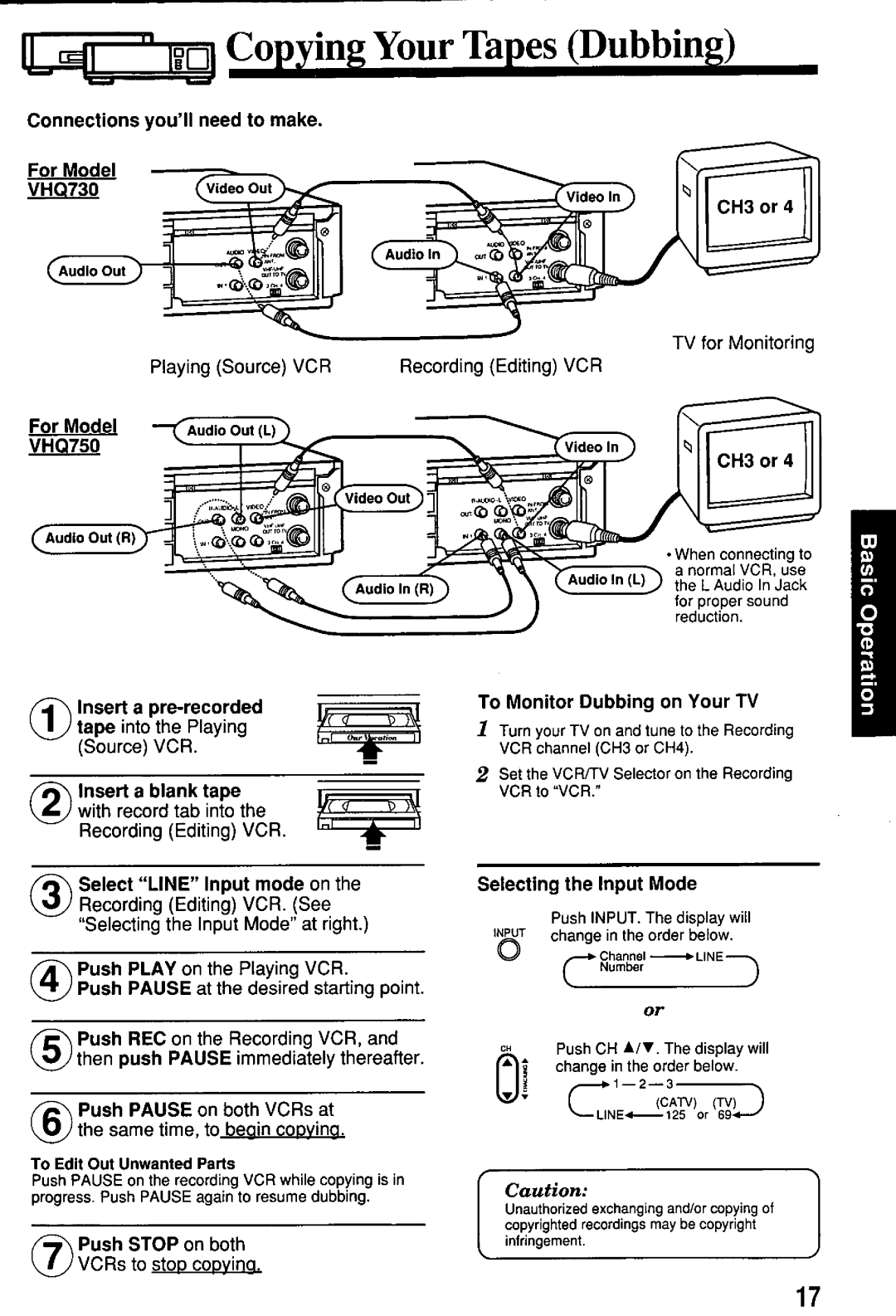 Quasar VHQ730 manual 