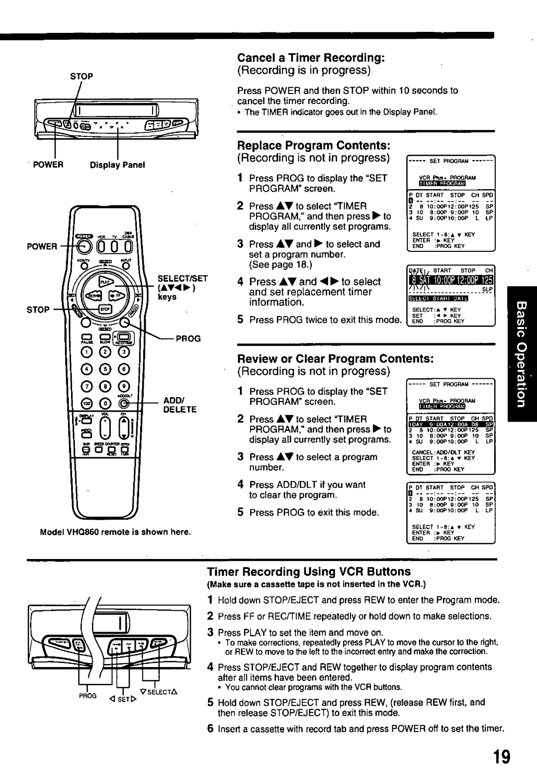 Quasar VHQ860, VHQ840 manual 