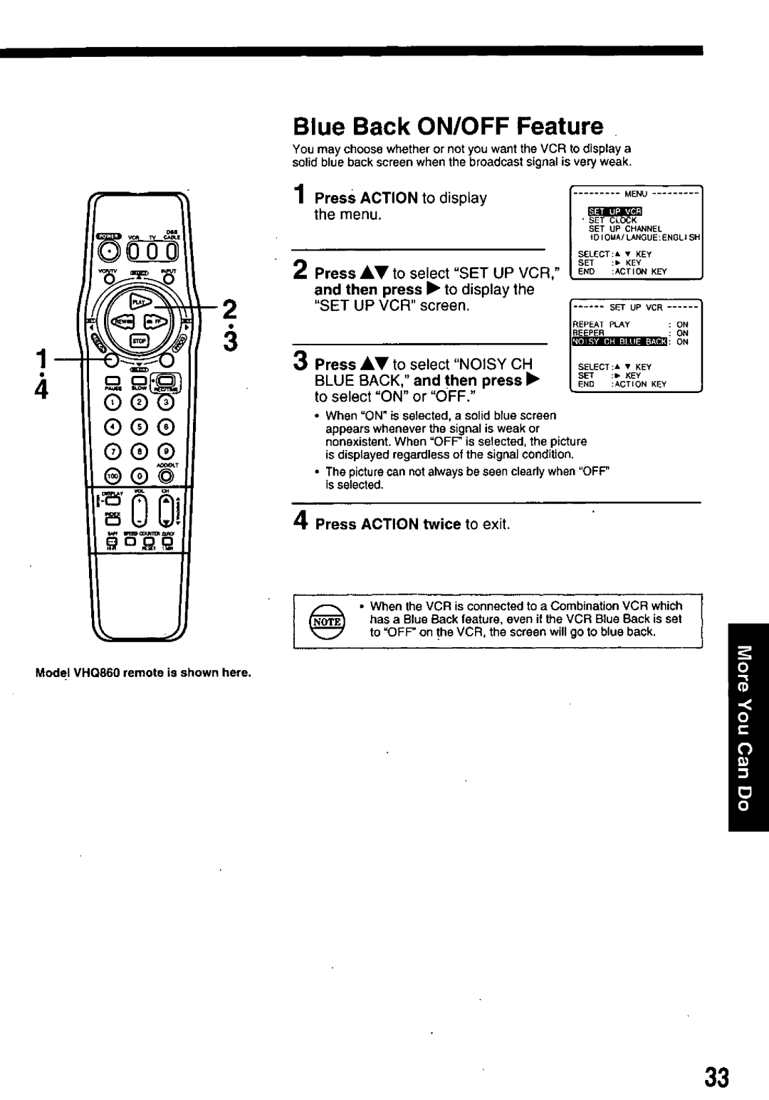 Quasar VHQ860, VHQ840 manual 