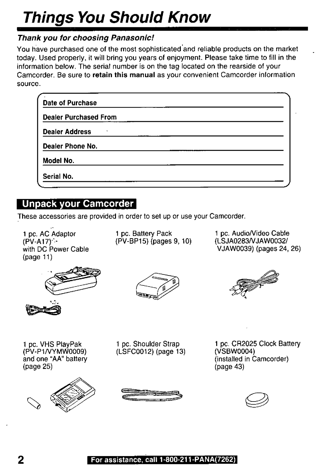 Quasar VM-D100 manual 