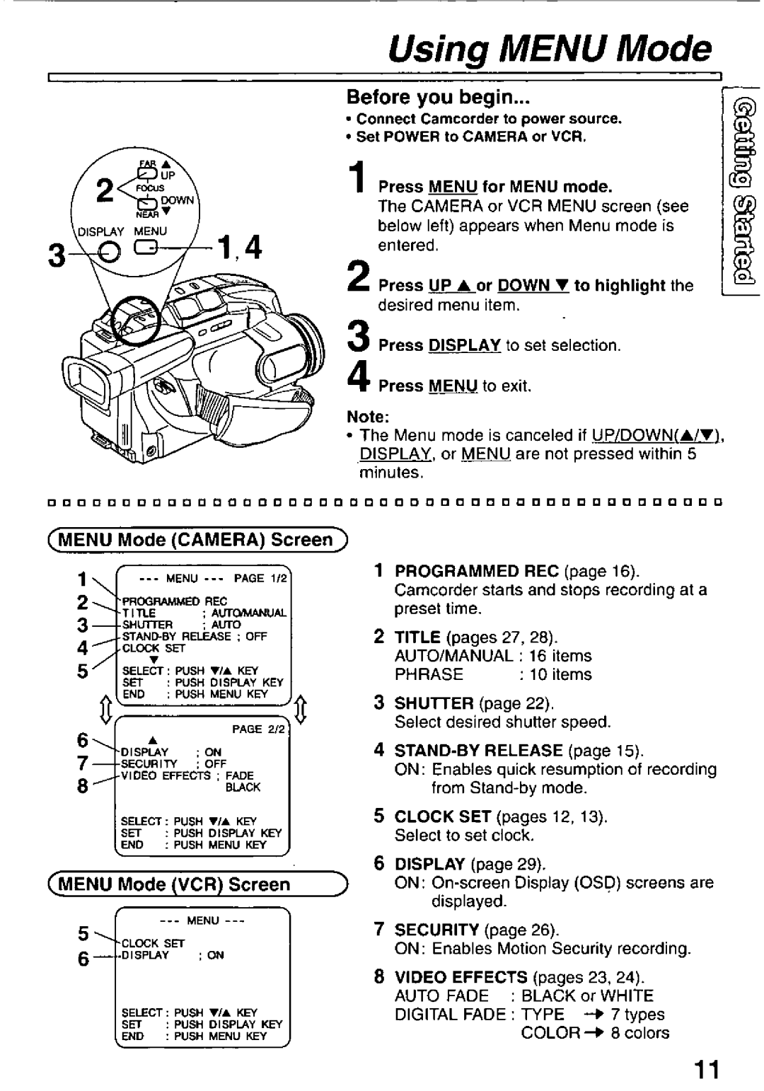 Quasar VM-D101 manual 