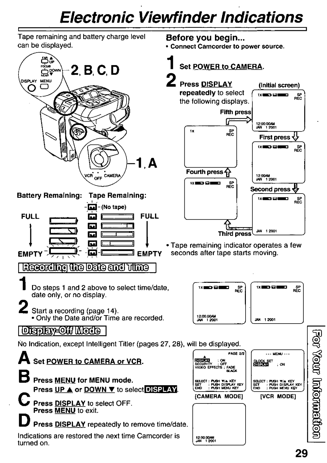 Quasar VM-D101 manual 