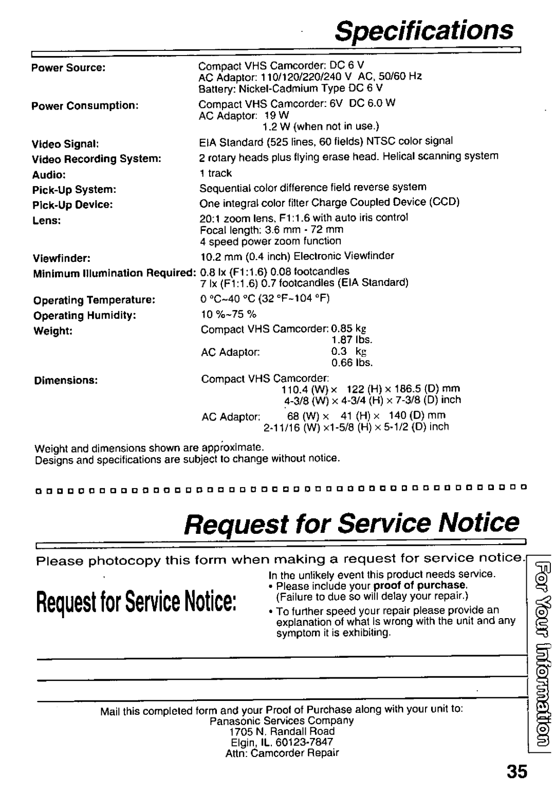 Quasar VM-D101 manual 