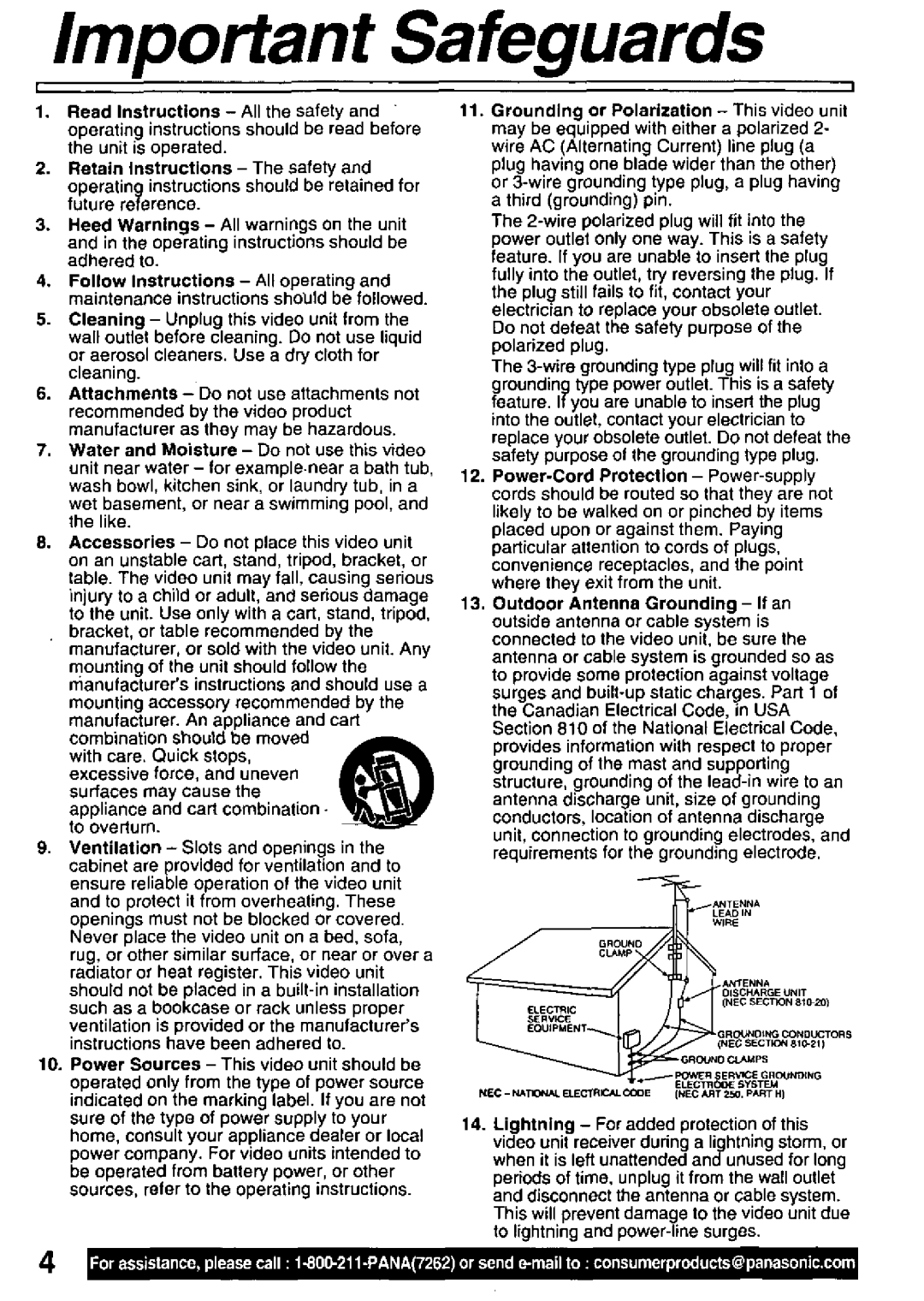 Quasar VM-D101 manual 