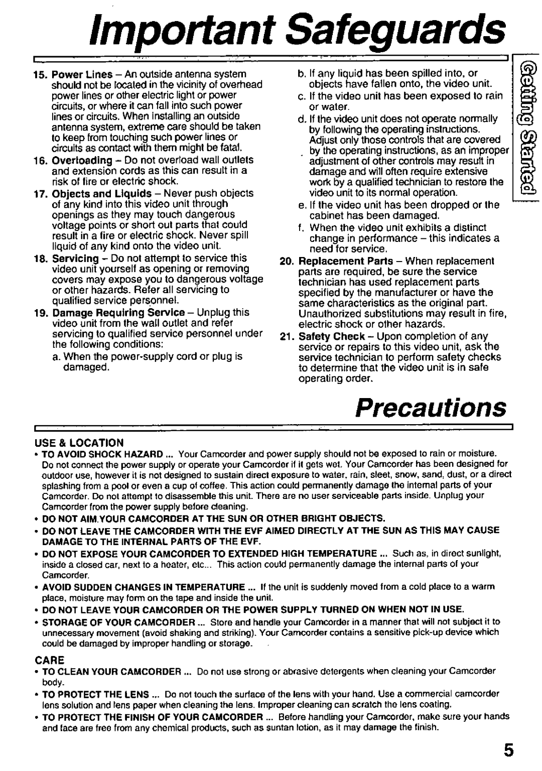 Quasar VM-D101 manual 