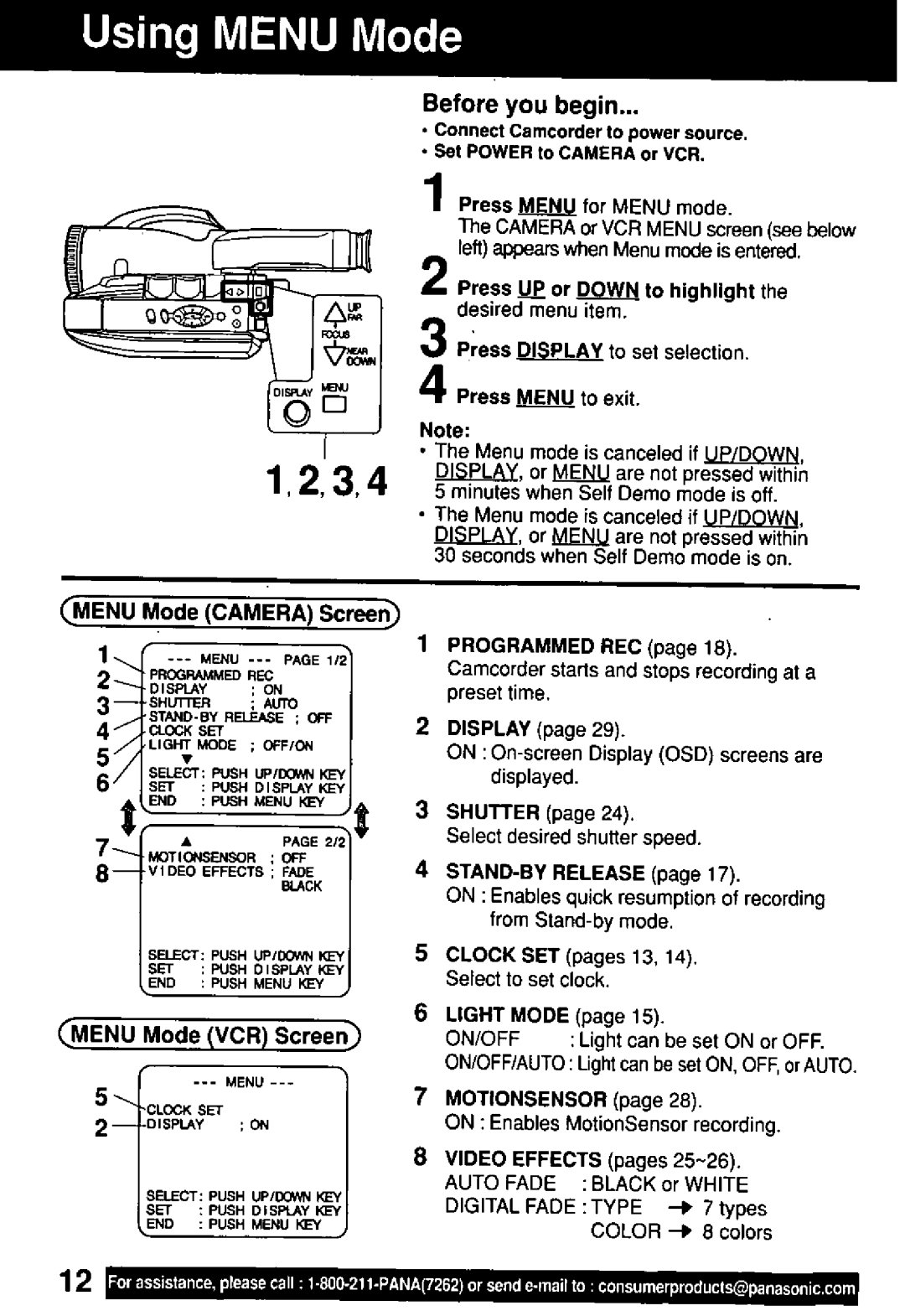 Quasar VM-D52 manual 