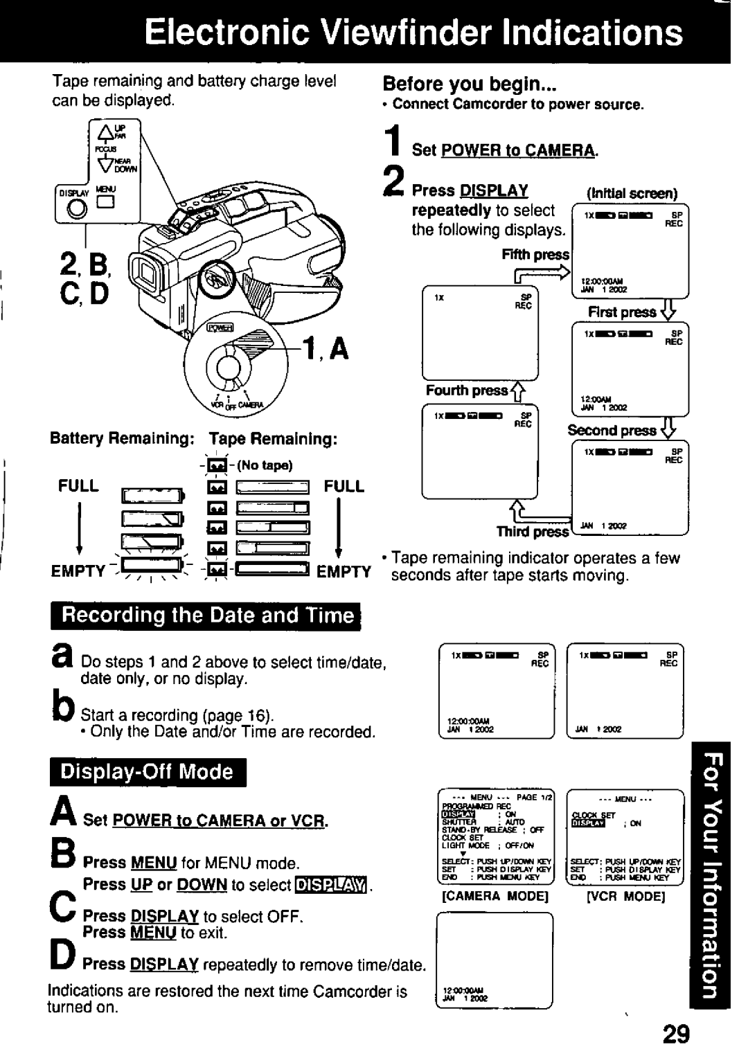 Quasar VM-D52 manual 