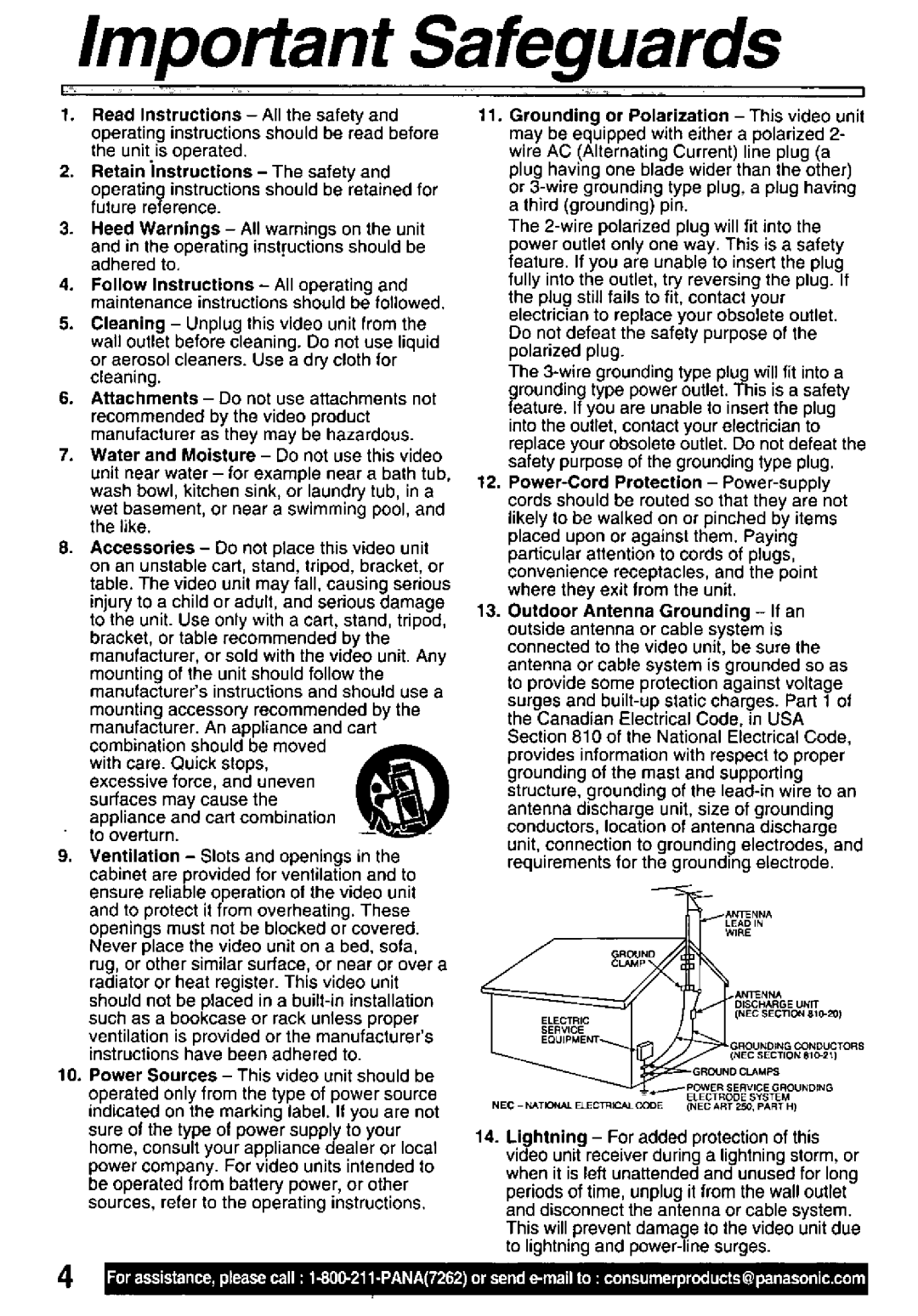 Quasar VM-L451 manual 