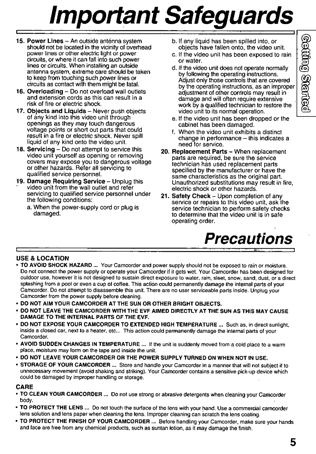 Quasar VM-L451 manual 