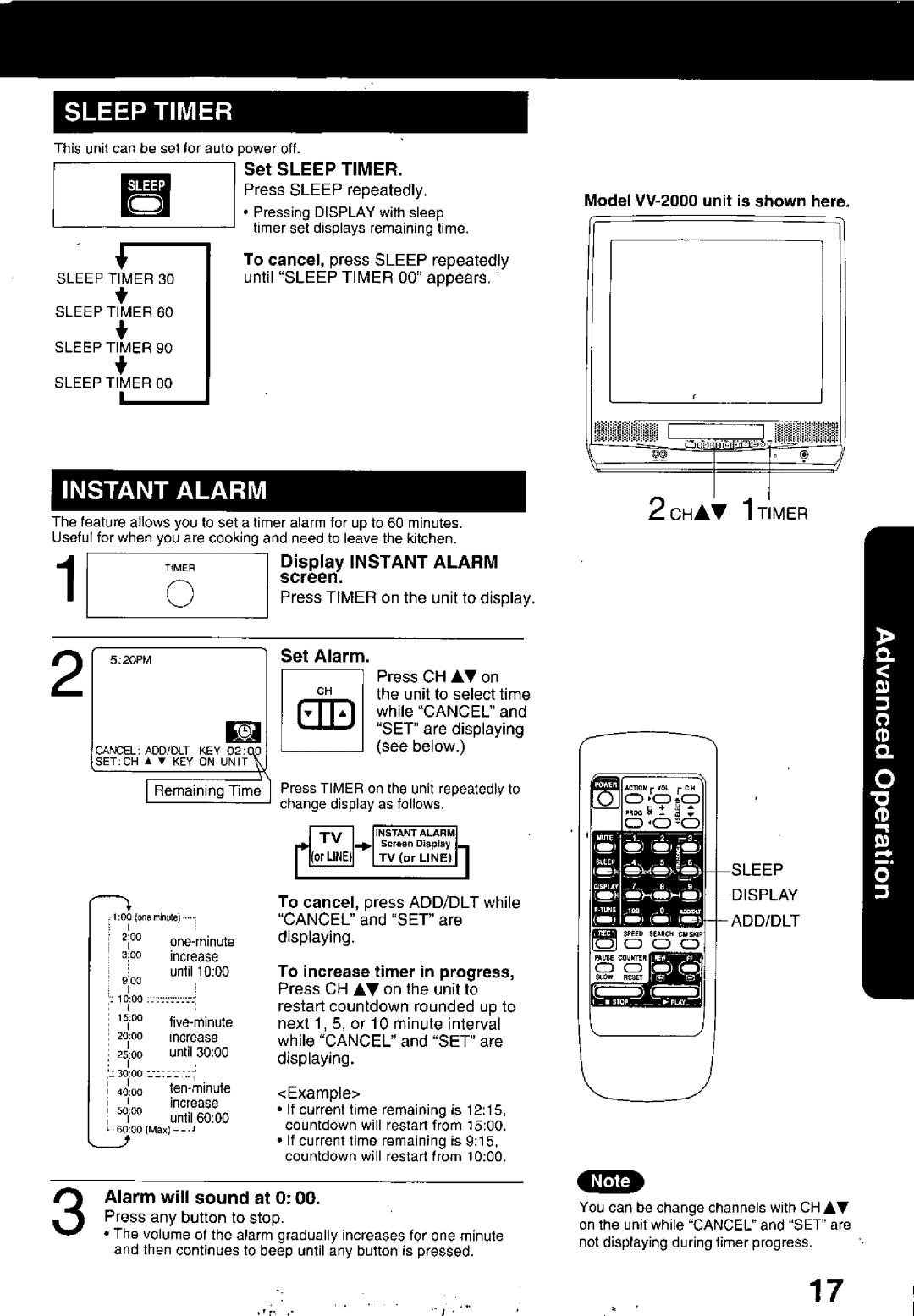 Quasar VV-1310W, VV-1300, VV-2000 manual 