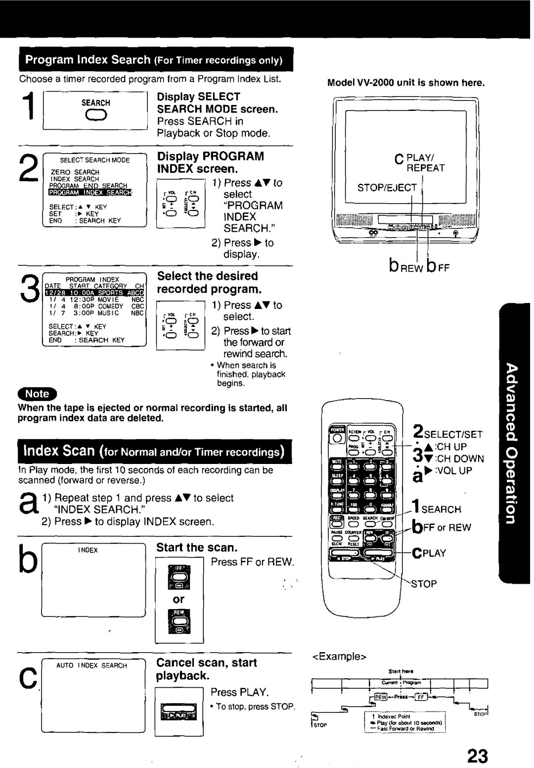 Quasar VV-1310W, VV-1300, VV-2000 manual 