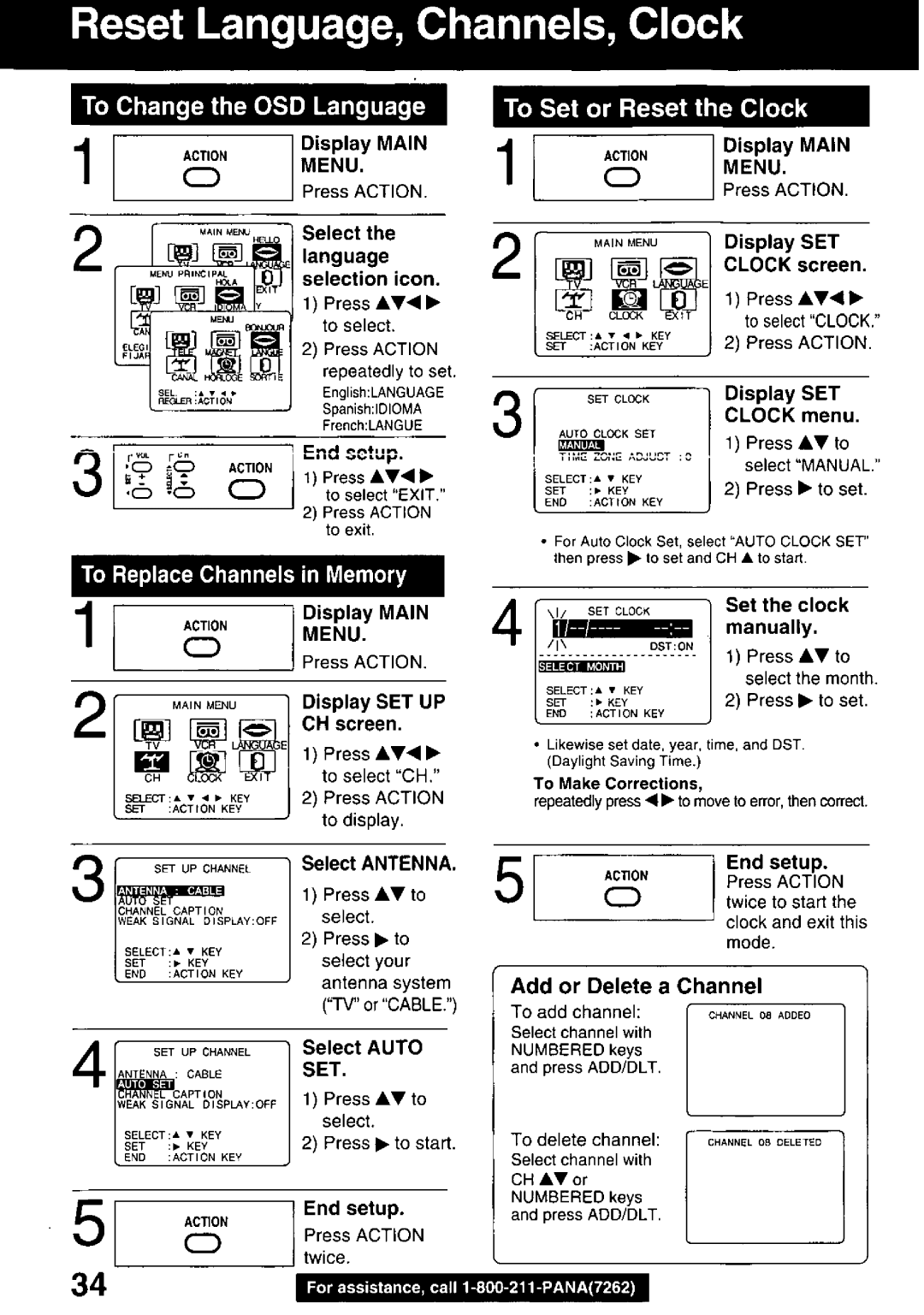 Quasar VV-2000, VV-1300, VV-1310W manual 