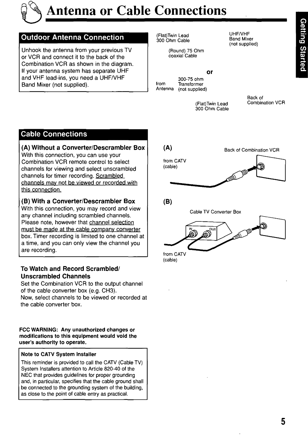 Quasar VV2507 manual 