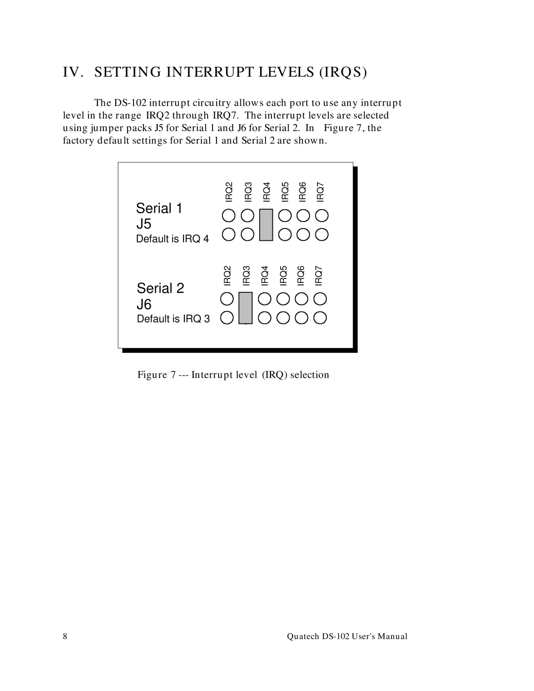 Quatech DS-102 user manual Serial 