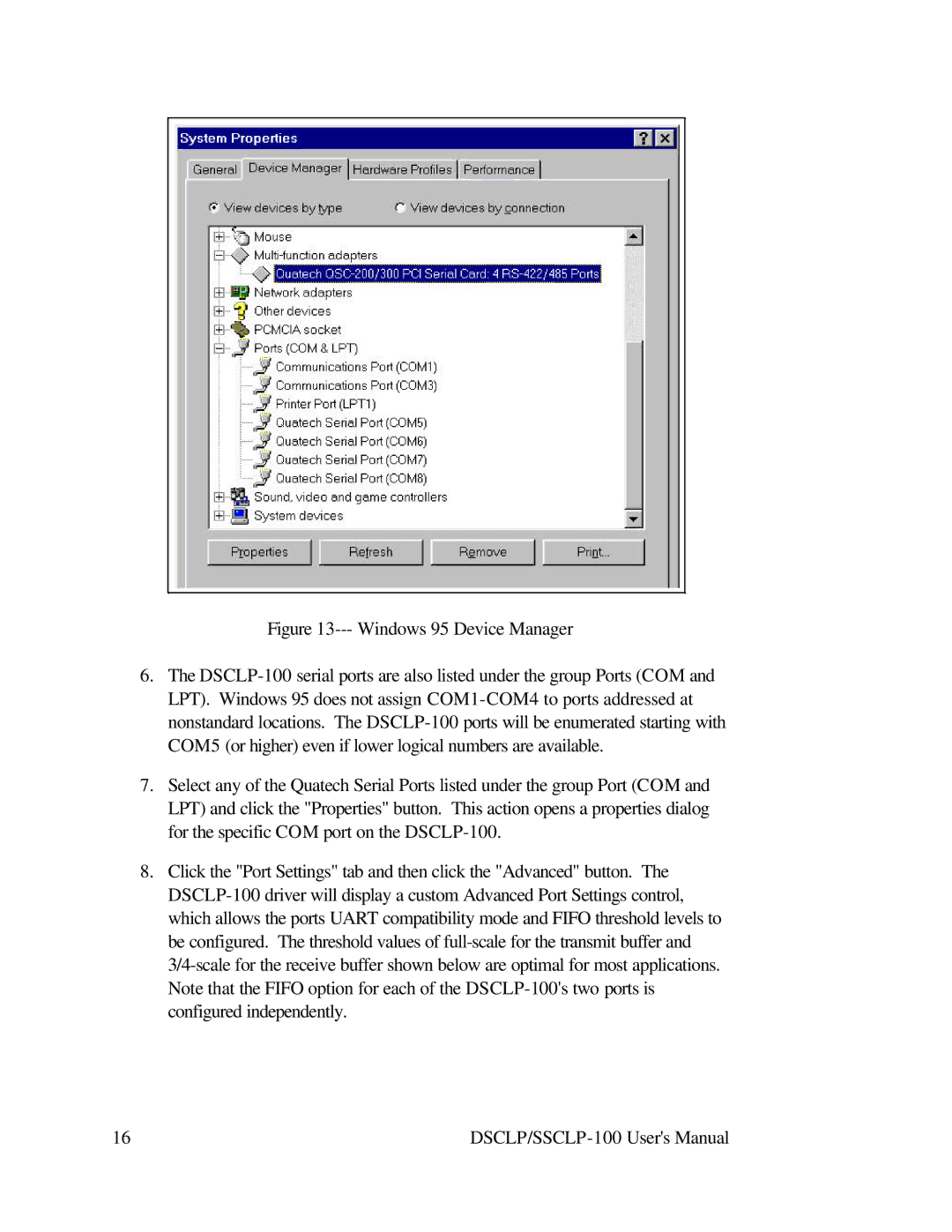 Quatech DSCLP-100 user manual 