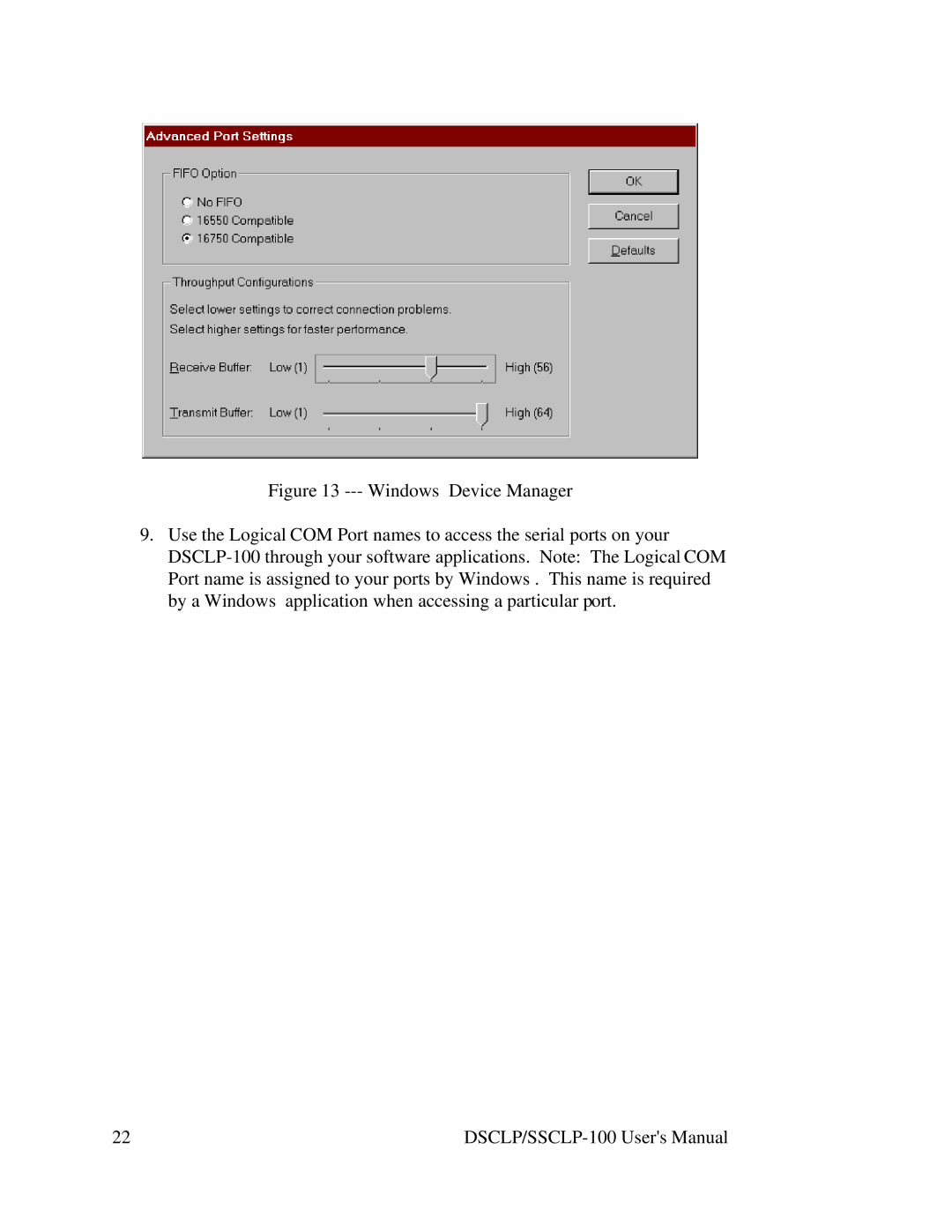 Quatech DSCLP/SSCLP-100 user manual 