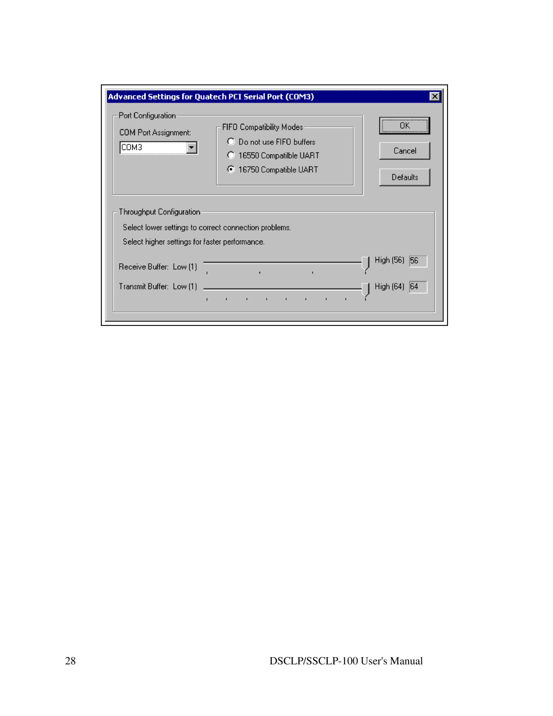 Quatech DSCLP/SSCLP-100 user manual 