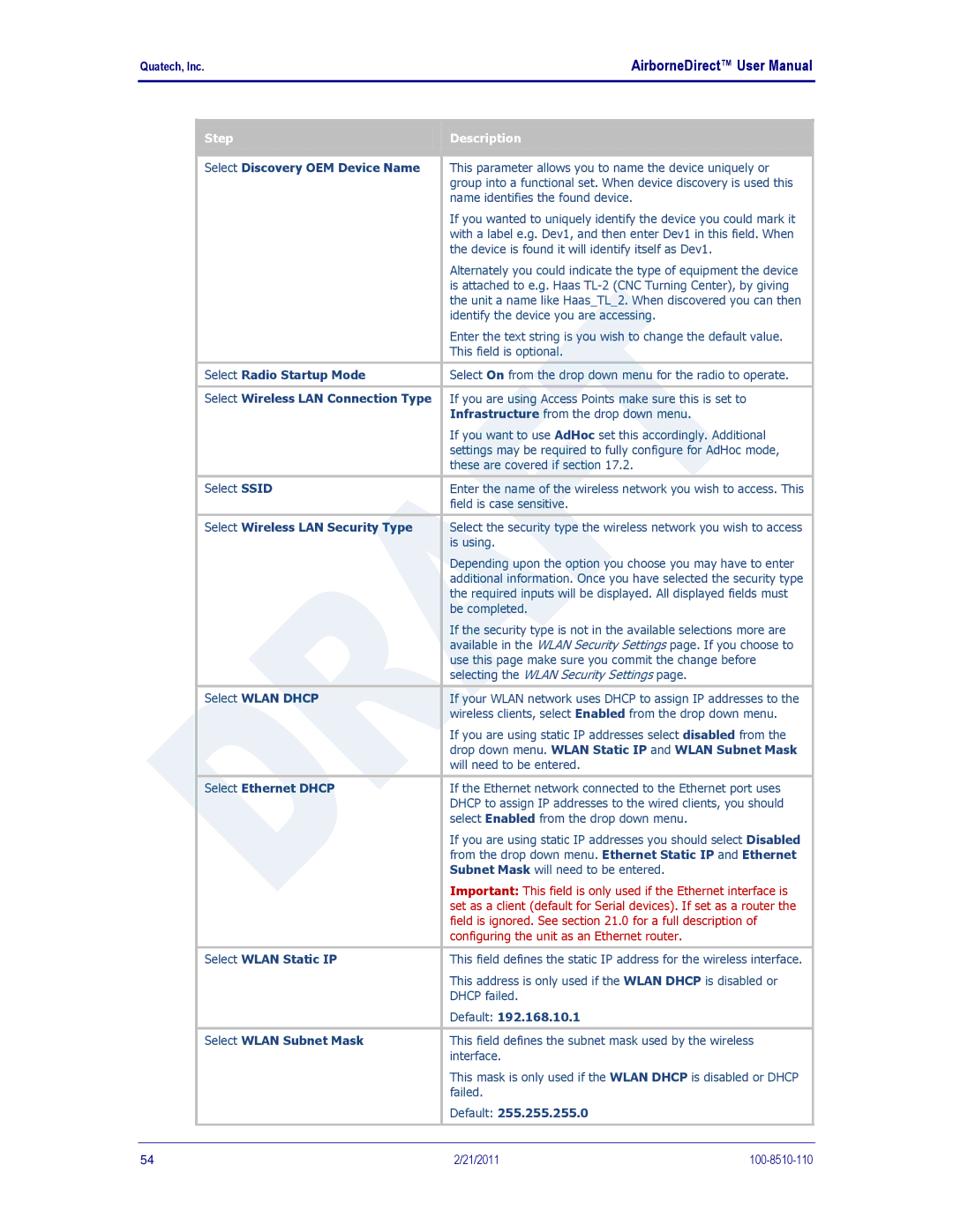 Quatech IN5000, DP500, HD500 user manual Select Radio Startup Mode 