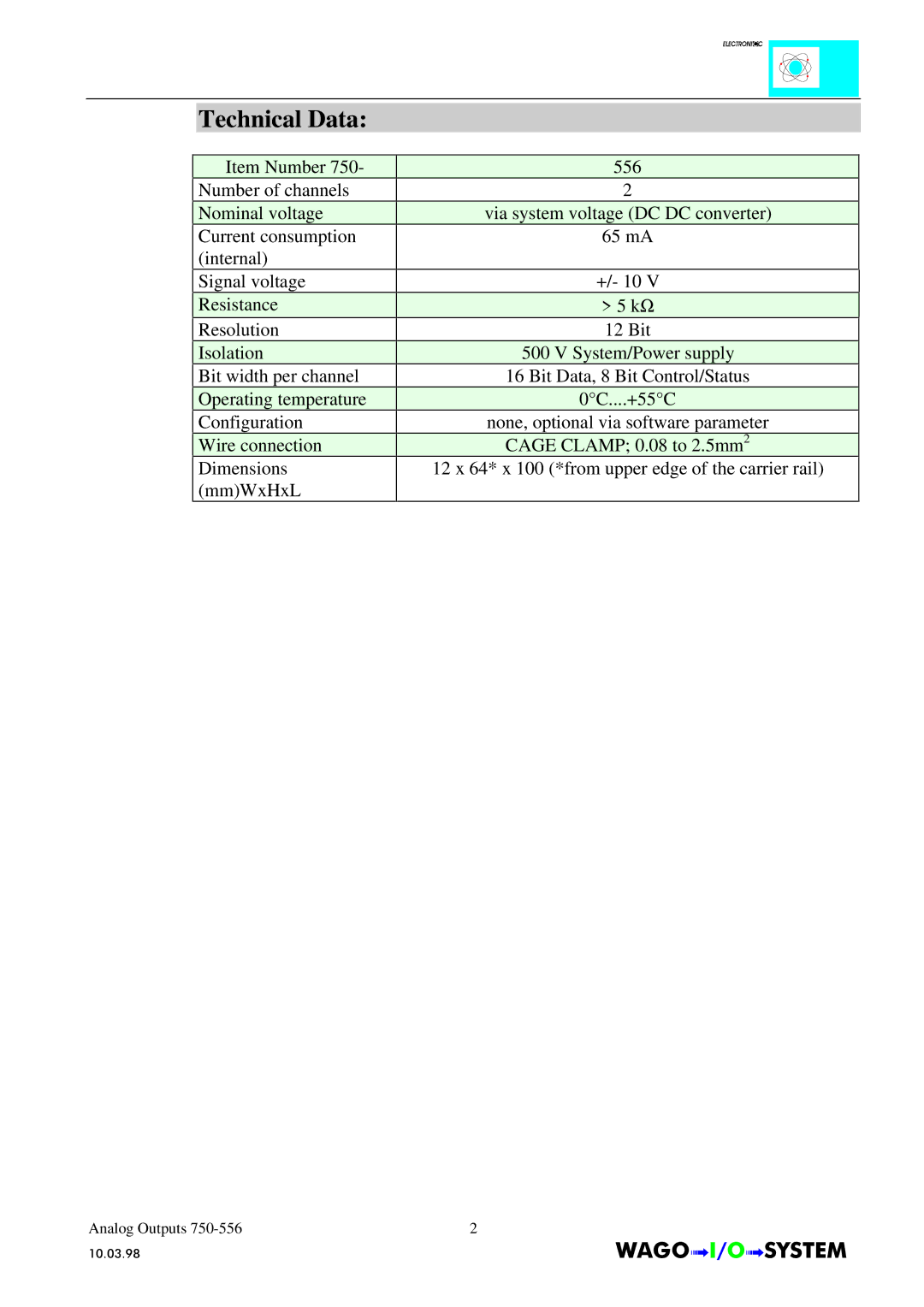 Quatech INTERBUS S manual Technical Data 