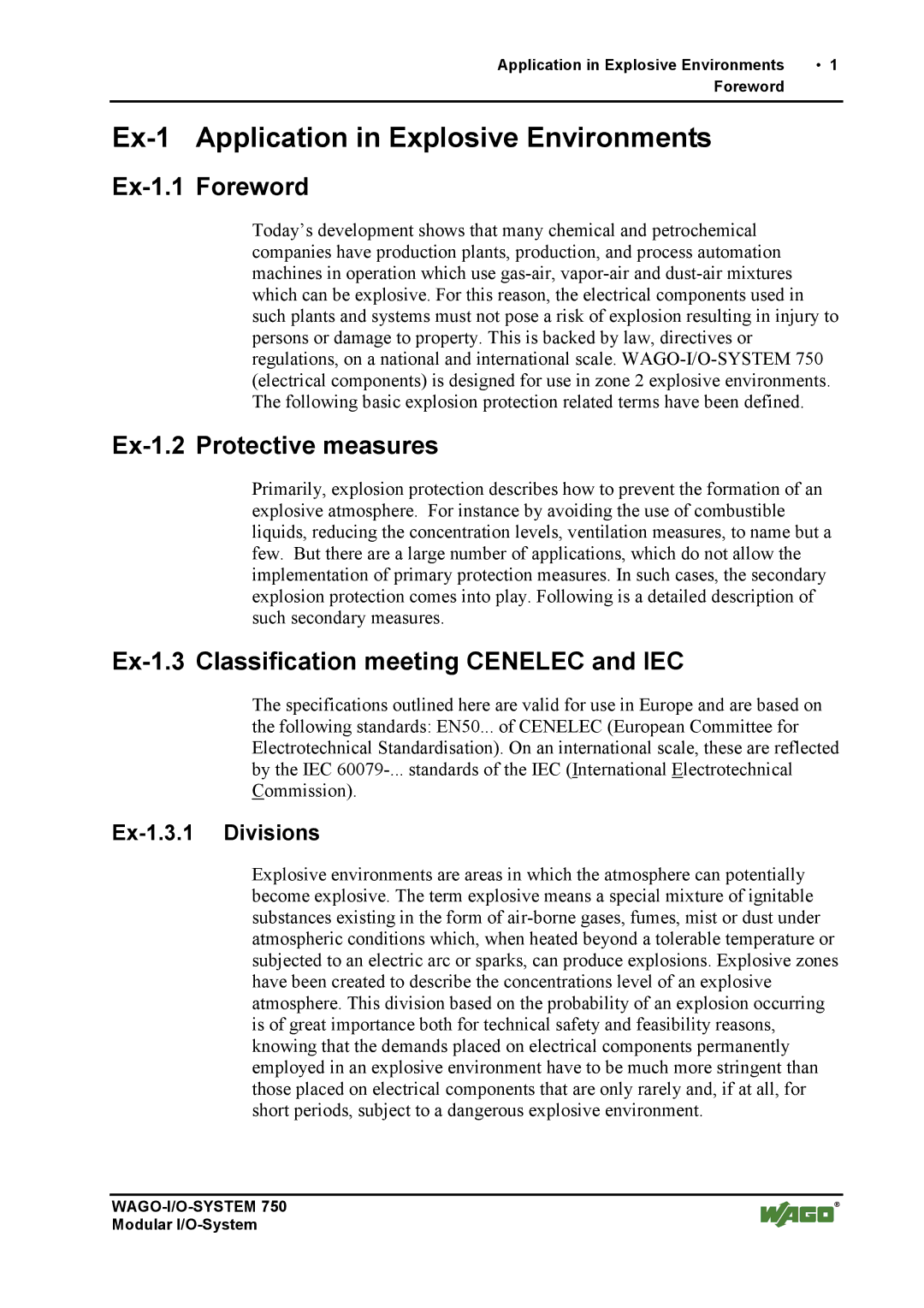 Quatech INTERBUS S manual Ex-1 Application in Explosive Environments 