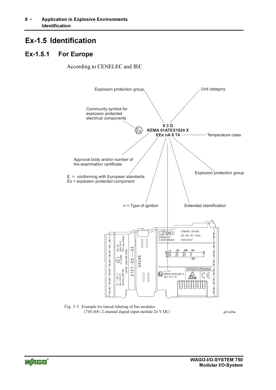 Quatech INTERBUS S manual Ex-1.5 Identification 