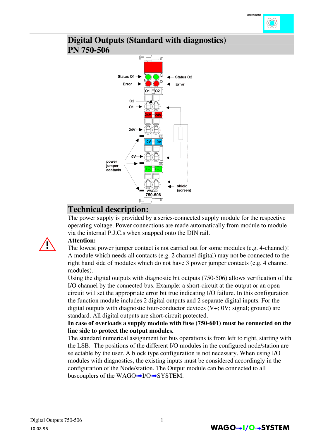 Quatech INTERBUS S manual DigitalOutputs 