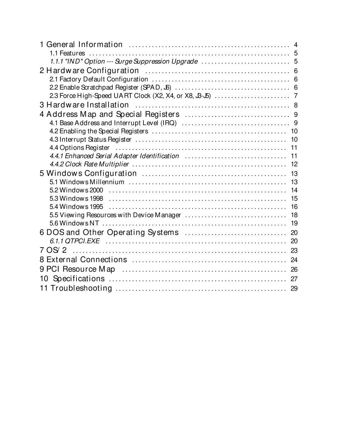 Quatech QSC-100 user manual Qtpci.Exe 