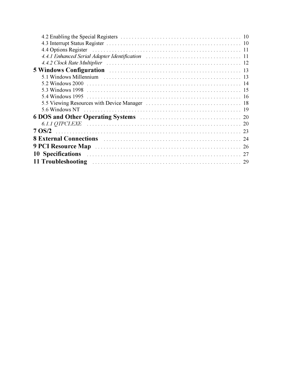 Quatech QSC-100 user manual Qtpci.Exe 