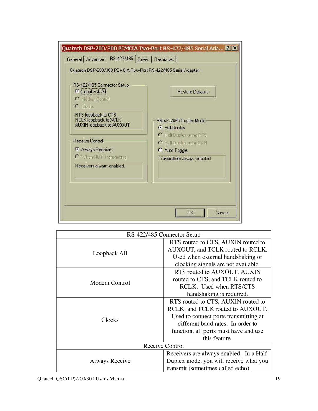 Quatech QSC(LP)-300 user manual 