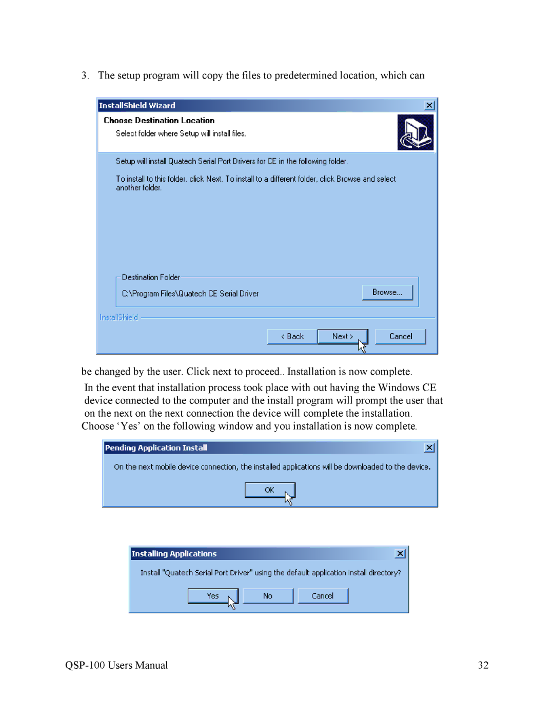 Quatech QSP-100 user manual 