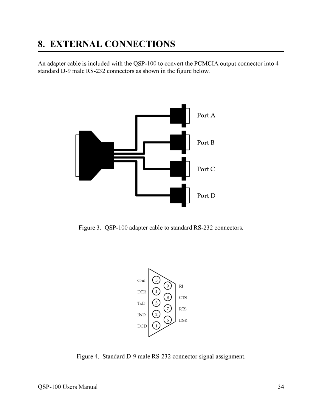 Quatech QSP-100 user manual External Connections 