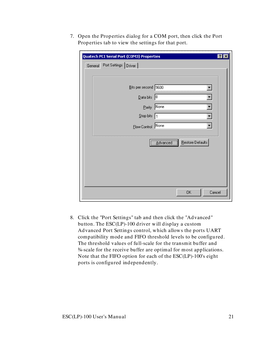 Quatech RS-232 user manual 