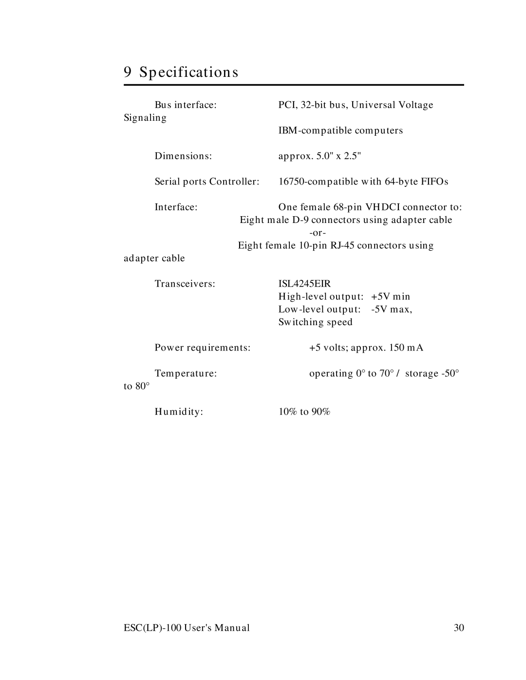 Quatech RS-232 user manual ISL4245EIR 