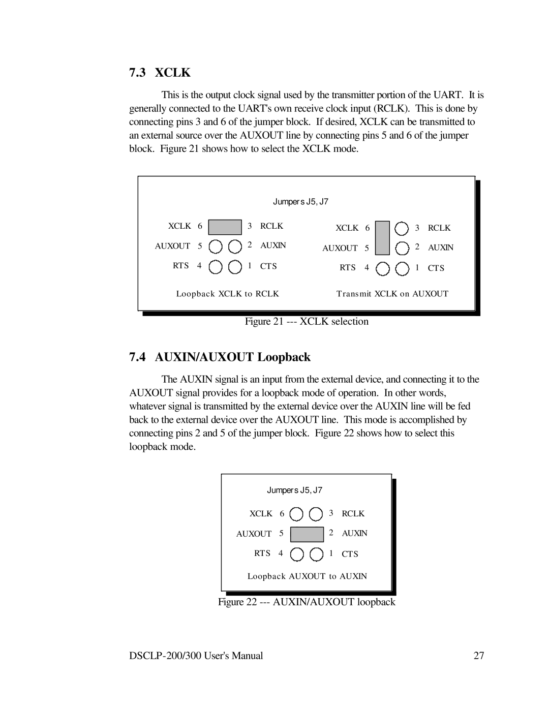 Quatech RS-422 user manual Xclk, AUXIN/AUXOUT Loopback 