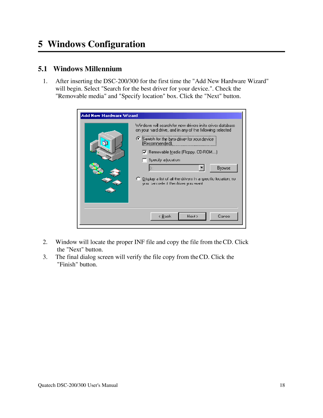 Quatech RS-485 user manual Windows Millennium 