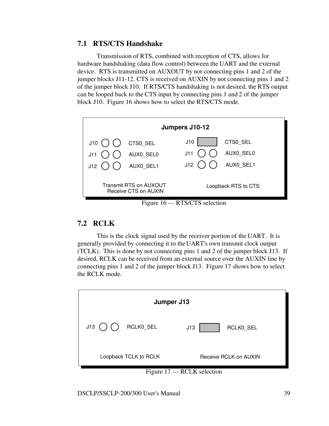 Quatech DSCLP-300, SSCLP-300, SSCLP-200, DSCLP-200 user manual RTS/CTS Handshake, Rclk 