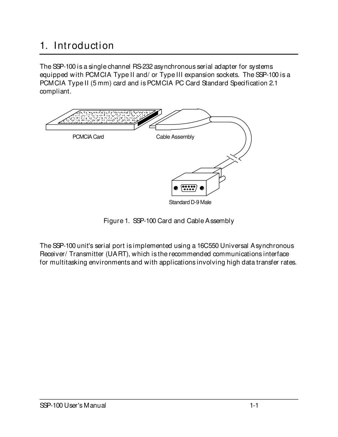 Quatech SSP-100 user manual Introduction 