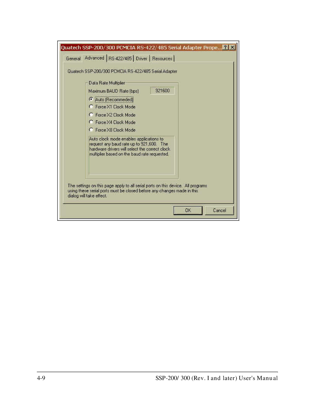 Quatech SSP-200, SSP-300 user manual 