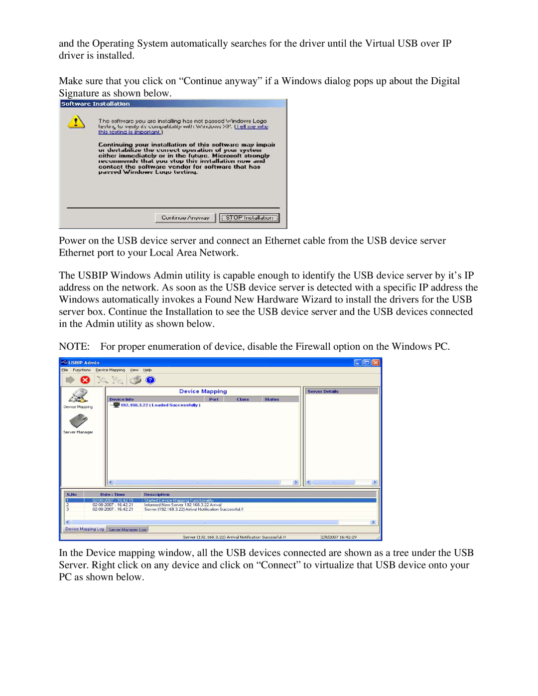 Quatech USBN-500 user manual 