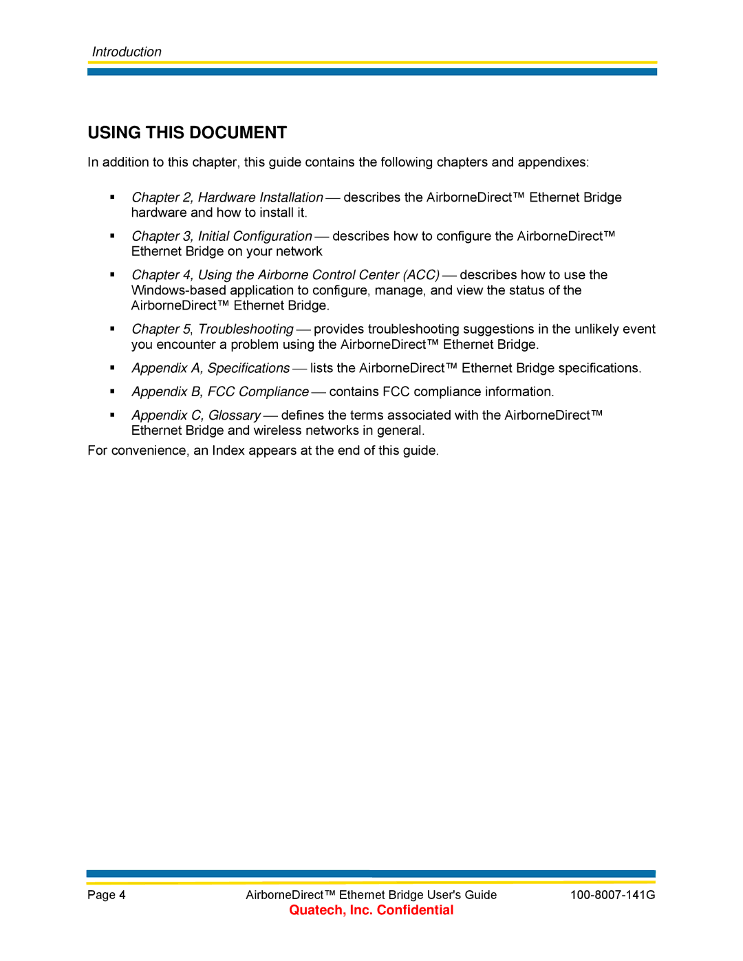 Quatech WLNG-ET Series, T802.11b/g, ABDB-ET Series, ABDG-ET Series, WLNB-ET Series manual Usingtthis Documentt 