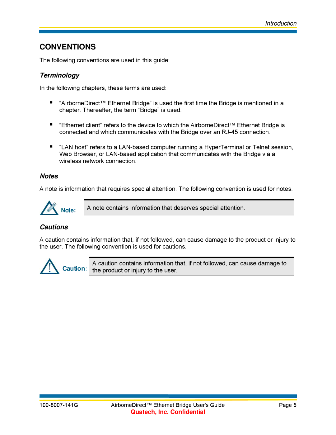 Quatech T802.11b/g, WLNG-ET Series, ABDB-ET Series, ABDG-ET Series, WLNB-ET Series manual Conventions, Terminology 