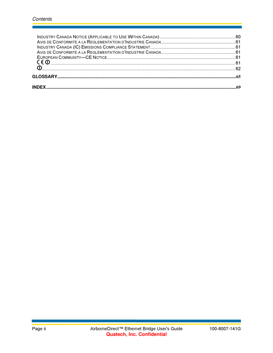 Quatech WLNB-ET Series, WLNG-ET Series, T802.11b/g, ABDB-ET Series, ABDG-ET Series manual Contents 