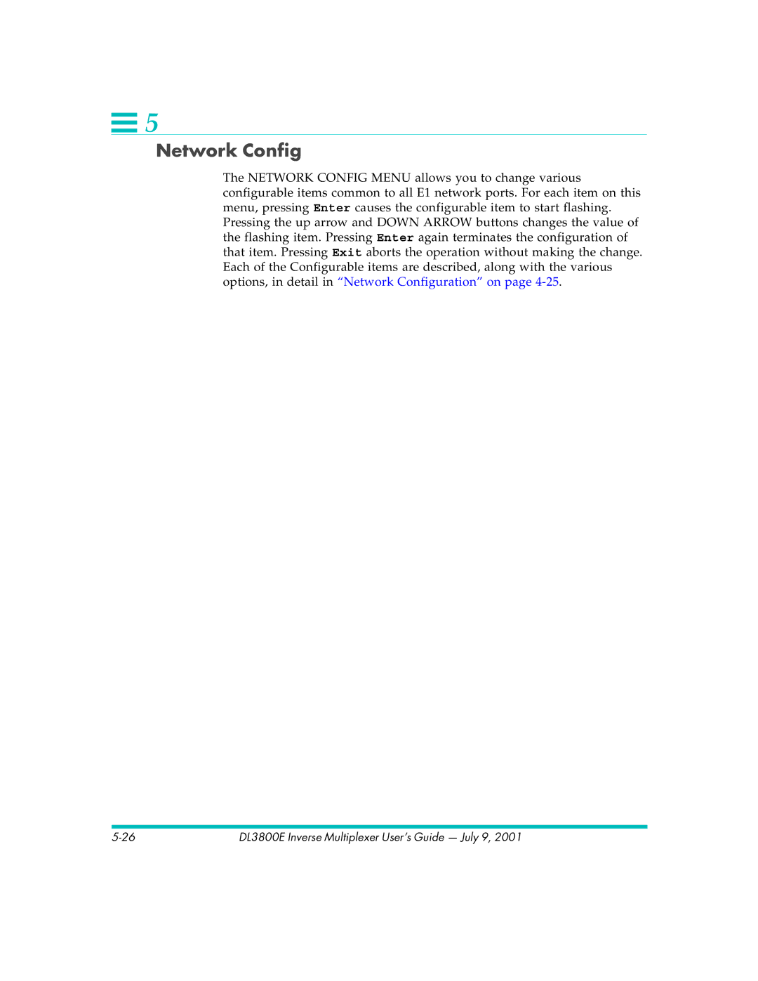 Quick Eagle Networks DL3800E manual Network Config 